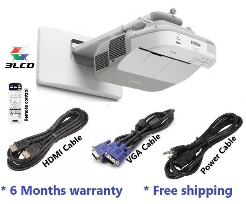 Epson Powerlite 470w ultra short throw projector with wall mount (Refurbished)