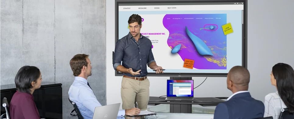 Refurbished _ Dell 65” C6522QT 4K Smart Board for Classroom, – Interactive Smartboard Display with Windows 11