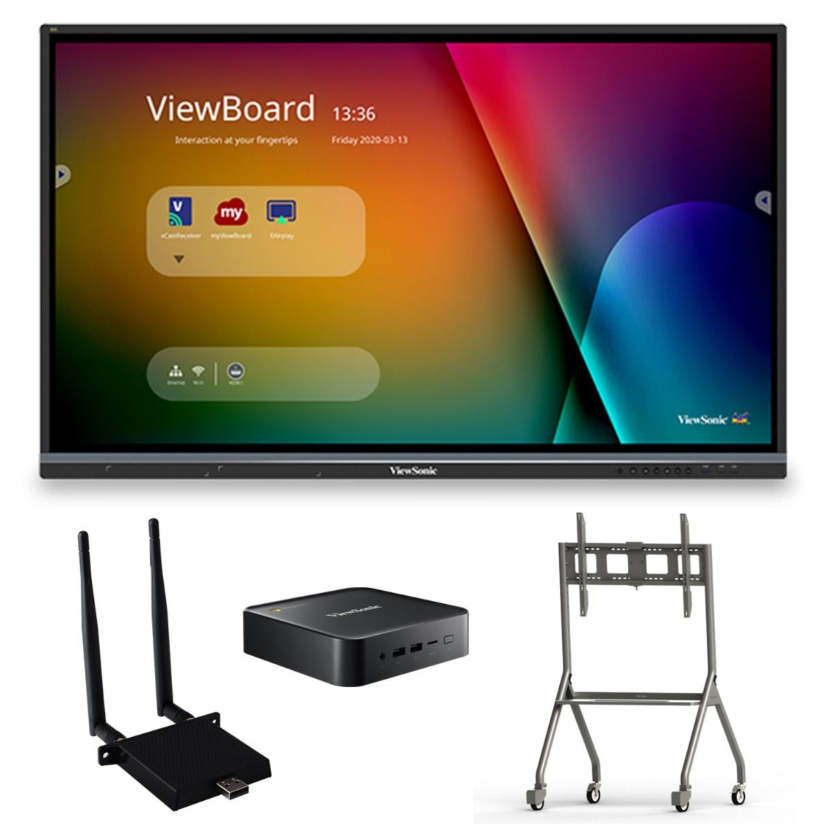 ViewSonic IFP7550-C4 - 75 ViewBoard Interactive Flat Panel Bundle with Chromebox