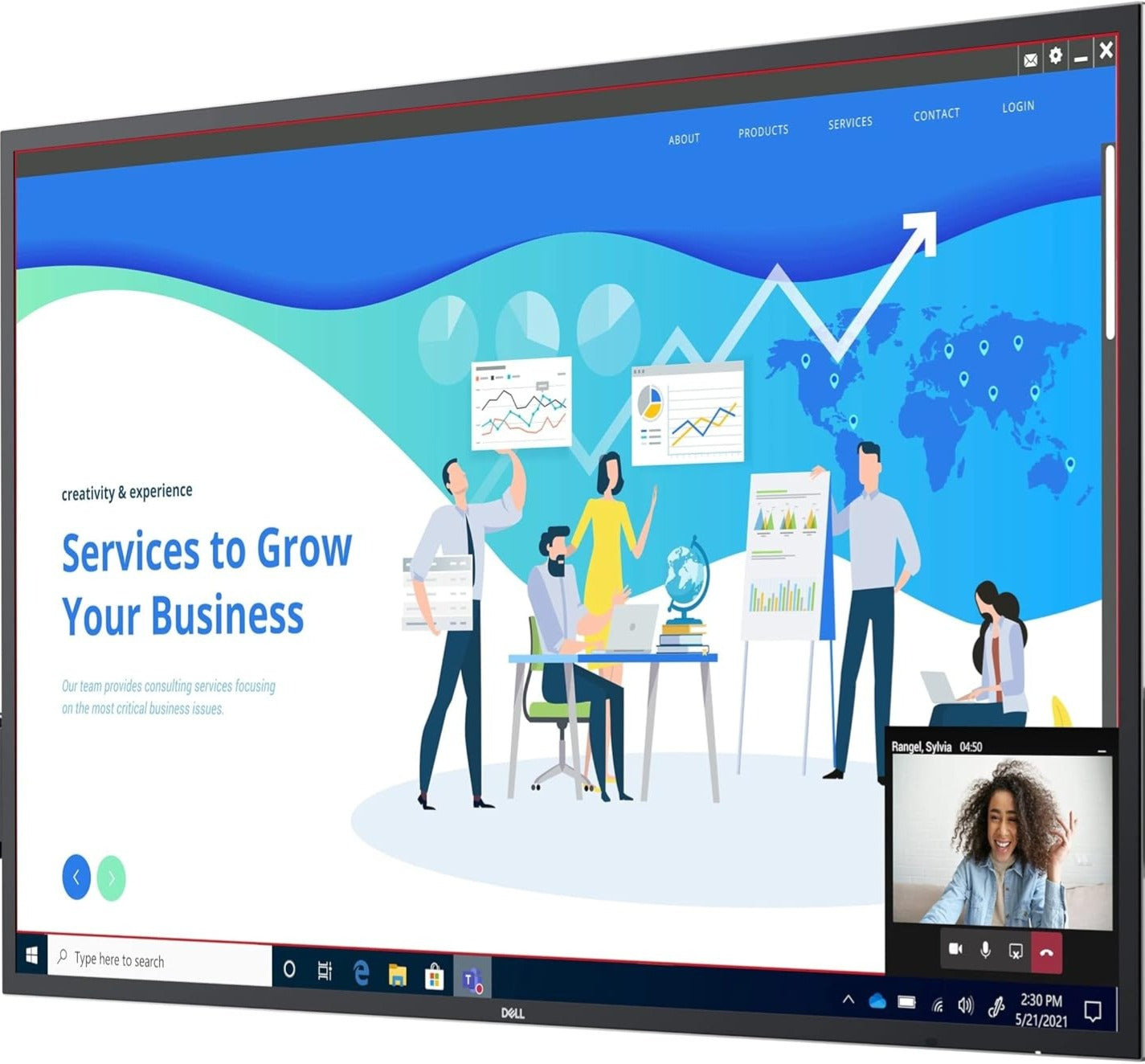Refurbished _ Dell 65” C6522QT 4K Smart Board for Classroom, – Interactive Smartboard Display with Windows 11