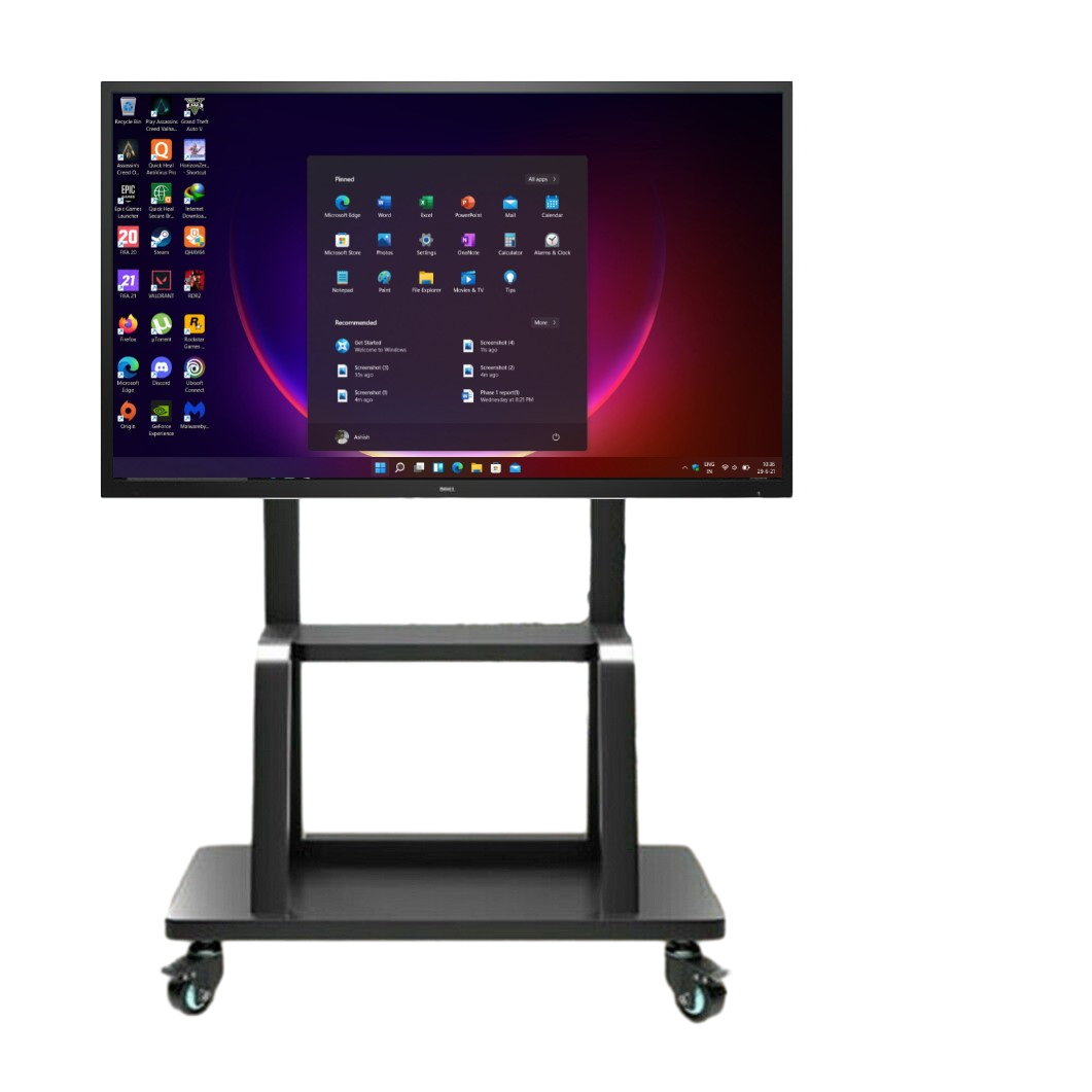 Mobile Floor Stand for Dell Interactive Touch Monitor