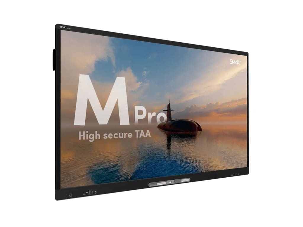 SMART Technologies M455-V5-P Pro High Secure Series TAA 55 UHD 4K Touch Screen Commercial Monitor angled
