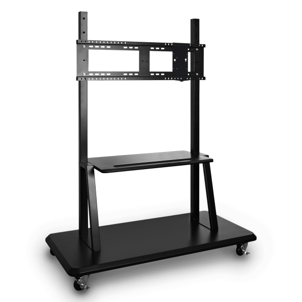 VB-STND-001 Mobile Trolley Cart of the ViewSonic IFP7552-E2 ViewBoard Bundle with 75” ViewBoard IFP7552 4K Interactive Flat Panel, a LB-WIFI-001 wireless AC Adapter, and a VB-STND-001 Mobile Trolley Cart