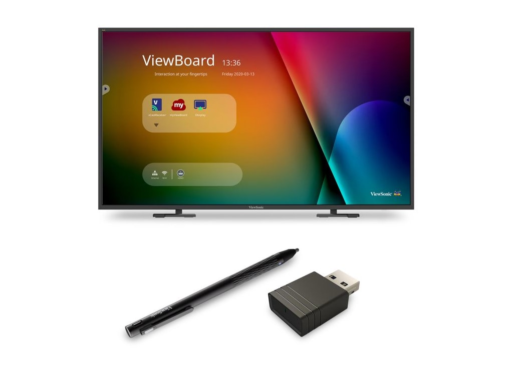 ViewSonic IFP4320-E1 43 Interactive Flat Panel (WiFi Dongle & Active Stylus Pen Bundle)