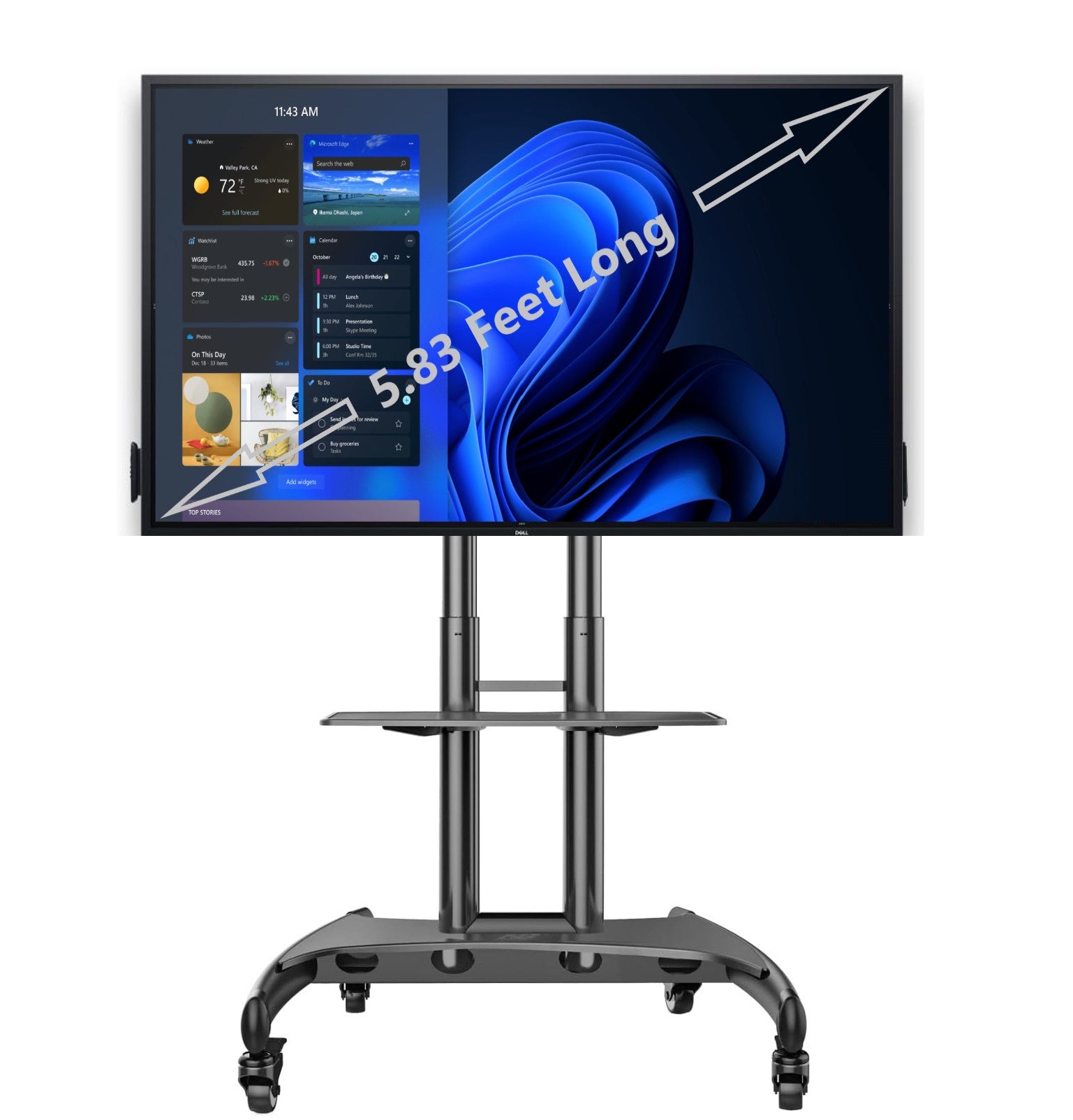 Mobile Floor Stand for Dell Interactive Monitor (5 yrs guarantee)