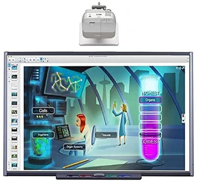 Interactive Smart Board with Projector Bundle for Classroom/Office Pro
