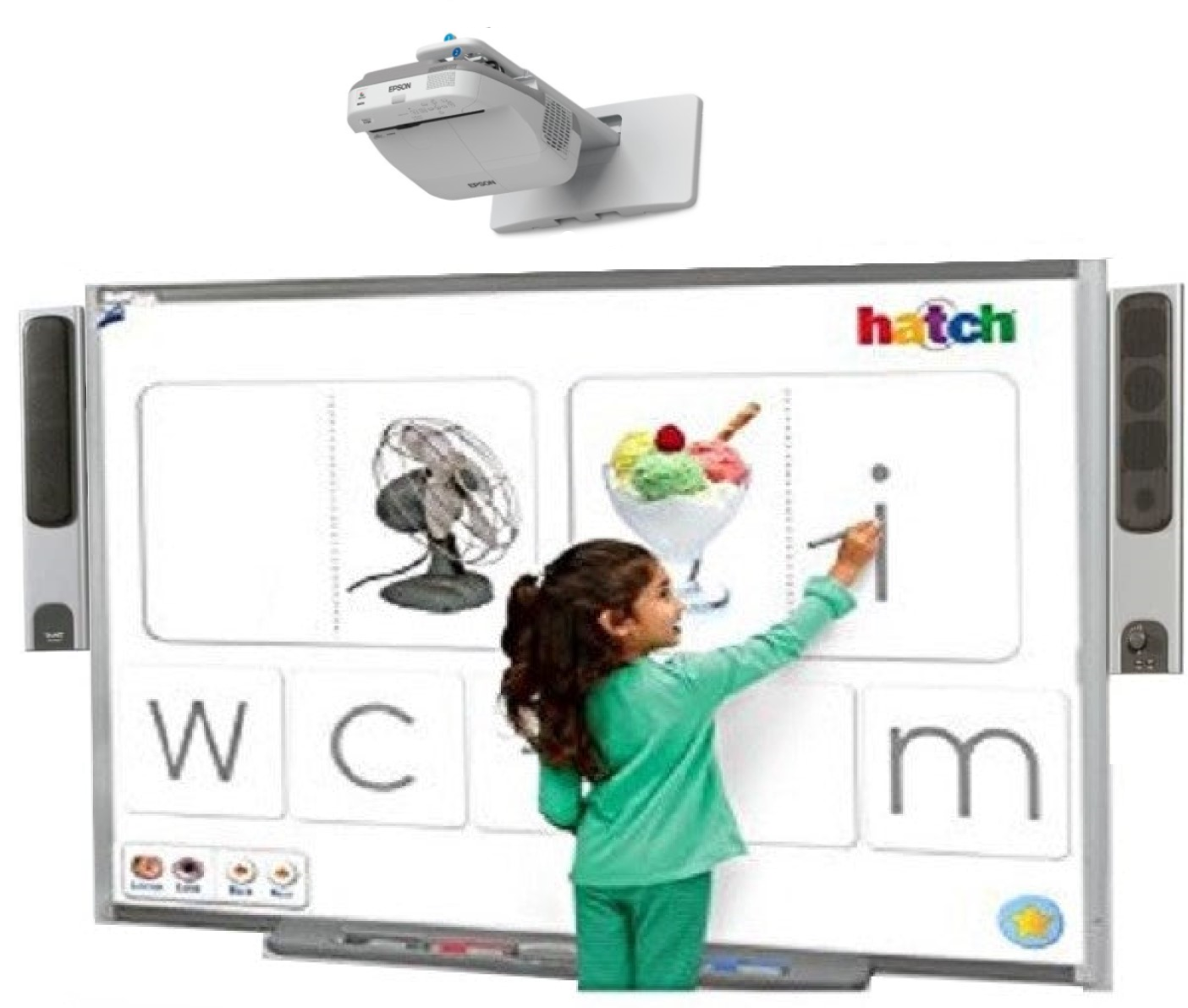 Smart Board, interactive whiteboard in use.